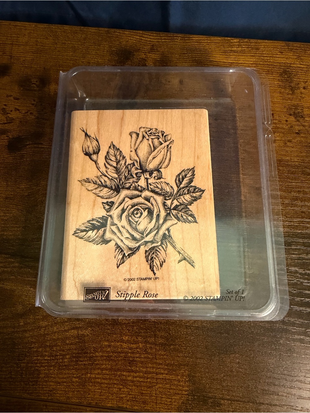 Stampin' Up! Stipple Rose Wooden Rubber Stamp